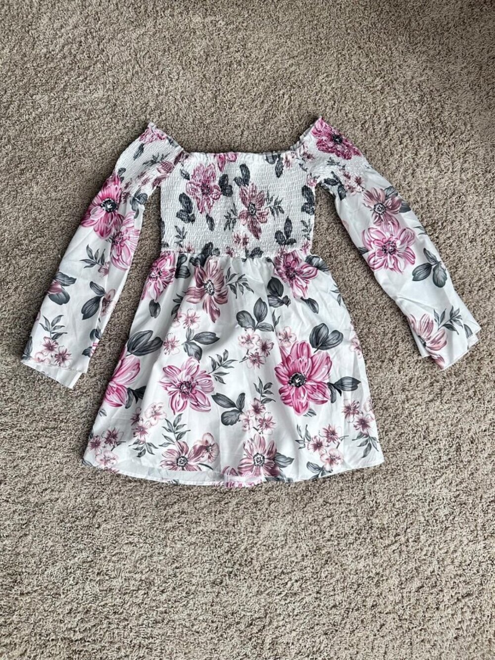 SHEIN Off the Shoulder Floral Mini Dress